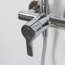 Duschsystem 'Aquamaxx 310' chromfarben mit Einhebelmischer, eckige Kopfbrause