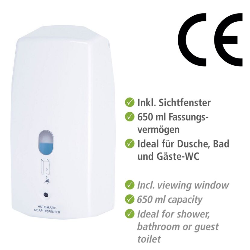 Weißer Seifenspender