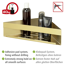 Eckablage 'Turbo-Loc® Genova' matt gold 36 x 17 x 8 cm