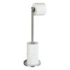 Stehender Toilettenpapierhalter mit Ersatzrolle