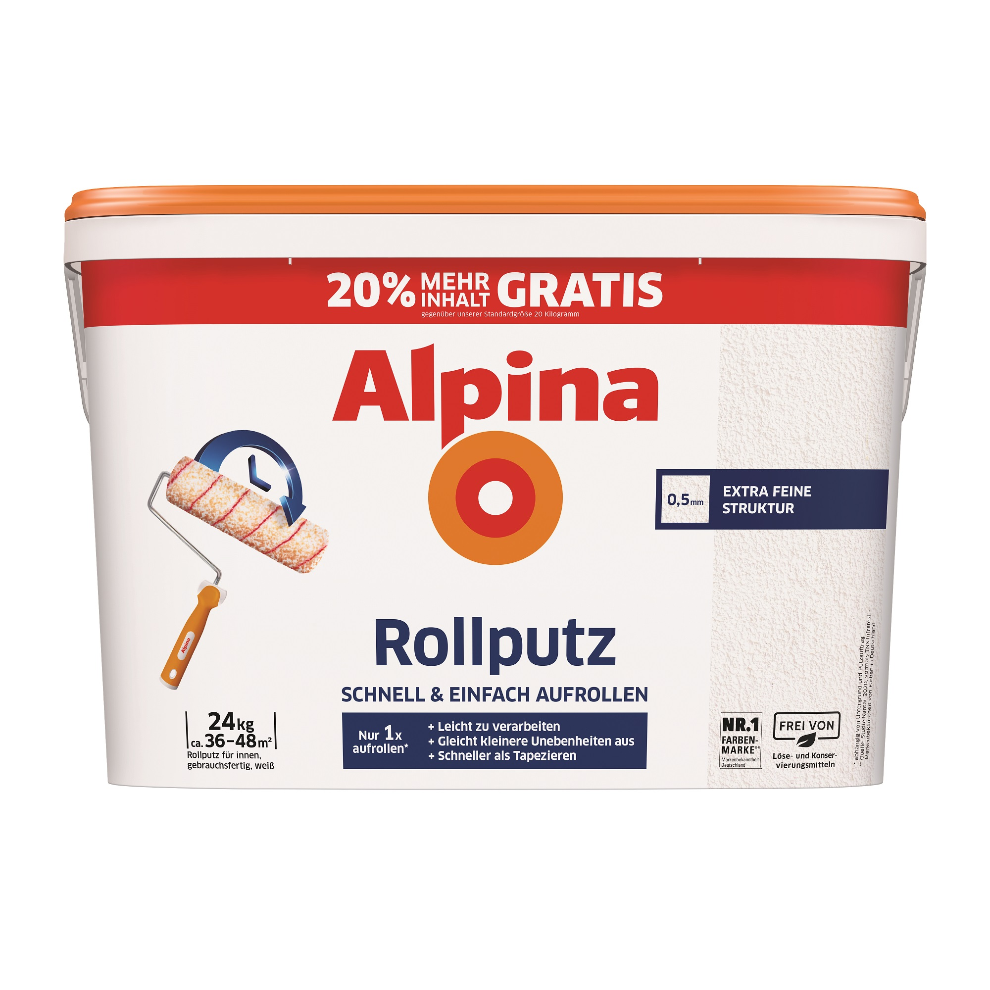 Rollputz 24 kg weiß