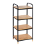 Regal 'Loft' Bambus/Metall 4 Böden 42 x 33,5 x 94,5 cm