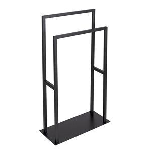 Handtuchständer 'Rivaltana' schwarz 2 Stangen 46 x 20 x 80 cm