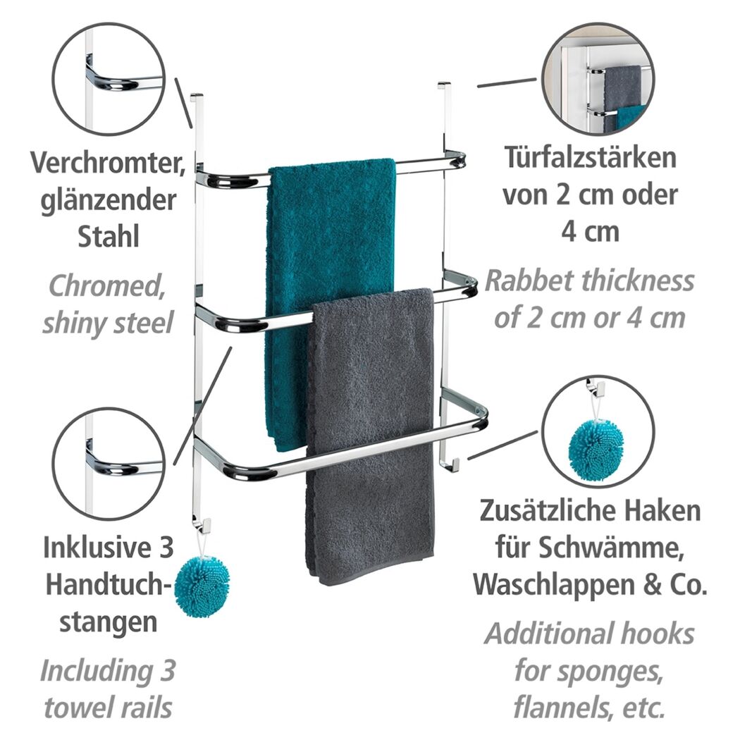 Handtuchhalter aus verchromtem Stahl