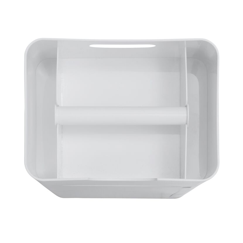Leerer Toilettenpapierhalter aus Metall