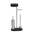 Stand WC-Garnitur 'Rivazza' 5-in-1 edelstahlfarben/schwarz mit Ablage