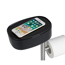 Stand WC-Garnitur 'Rivazza' 5-in-1 edelstahlfarben/schwarz mit Ablage