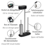 Stand WC-Garnitur 'Rivazza' 5-in-1 edelstahlfarben/schwarz mit Ablage