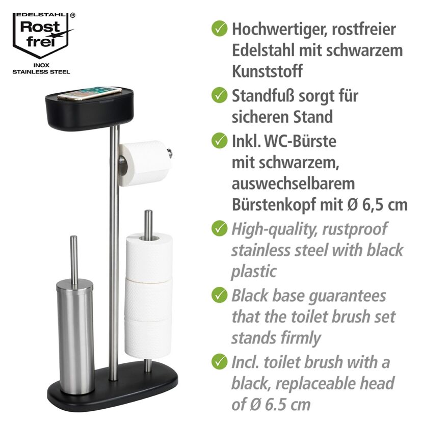 WC-Garnitur mit Toilettenbürste und Ablage