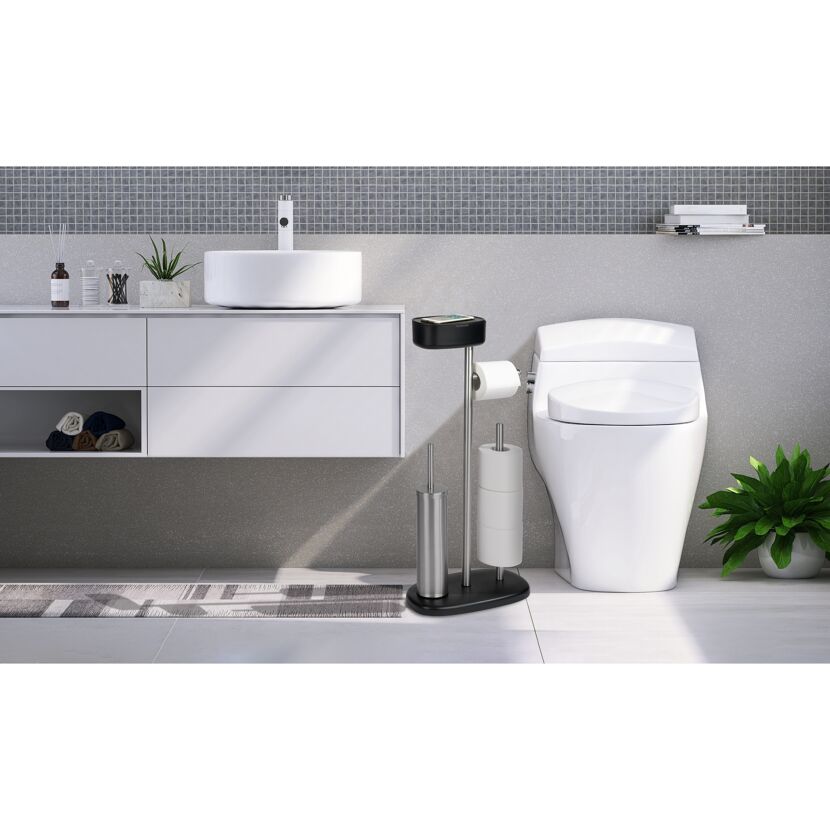 Stand-WC-Garnitur mit Toilettenbürste