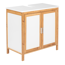 Waschbeckenunterschrank 'Finja' Bambus/MDF weiß 65 x 33 x 60 cm
