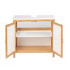 Offener Badschrank aus Bambus