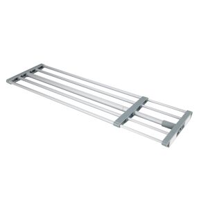 Teleskop-Klemmregal silber/grau 70-120 x 23 x 3 cm