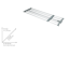 Teleskop-Klemmregal silber/grau 70-120 x 23 x 3 cm