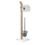 Stand WC-Garnitur 'Samona' 2-in-1 holzfarben mit Glaseinsatz