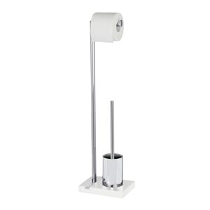 Stand WC-Garnitur 'Noble' 2-in-1 chromfarben/weiß