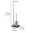 Stand WC-Garnitur 'Noble' 2-in-1 chromfarben/schwarz