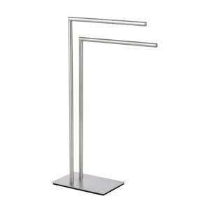 Handtuchständer 'Recco' Edelstahl satiniert 2 Stangen 48 x 20 x 80,5 cm