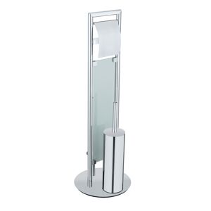 Stand WC-Garnitur 'Sulmona' 3-in-1 edelstahlfarben