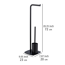 Stand WC-Garnitur 'Iria' 2-in-1 schwarz