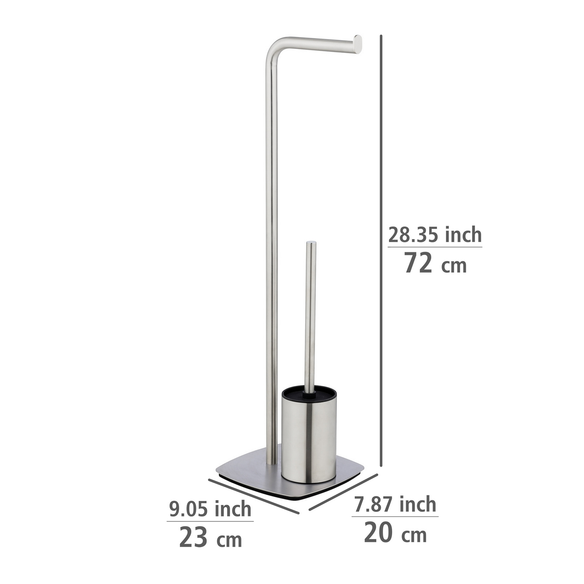 Stand WC-Garnitur 'Iria' 2-in-1 edelstahlfarben matt + product picture