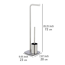 Stand WC-Garnitur 'Iria' 2-in-1 edelstahlfarben matt