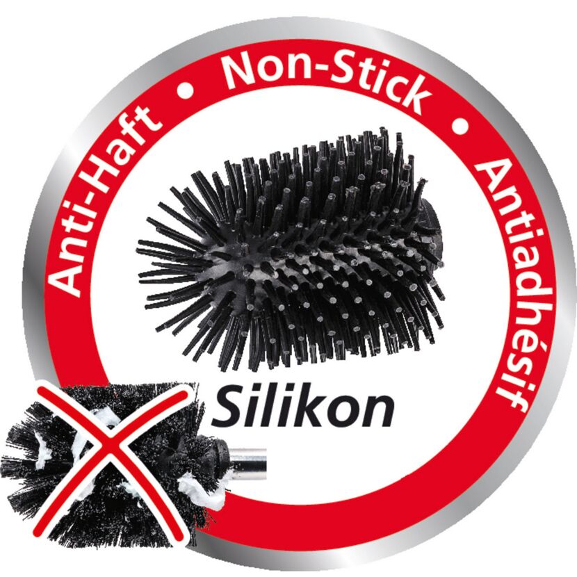 Schwarze Silikon-Klobürste
