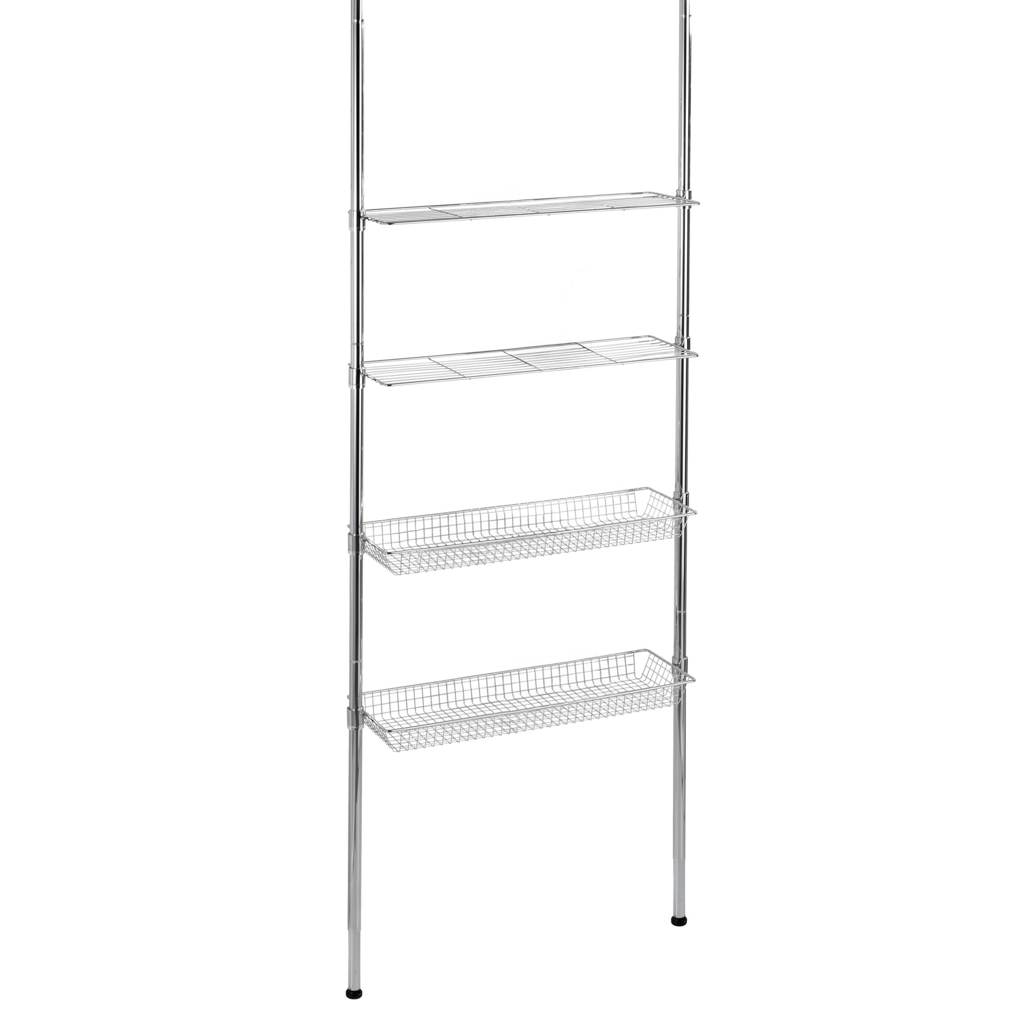 Teleskopregal 'Ellera' Edelstahl je 2 Ablagen/Körbe 65-285 cm + product picture