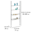 Teleskopregal 'Ellera' Edelstahl je 2 Ablagen/Körbe 65-285 cm