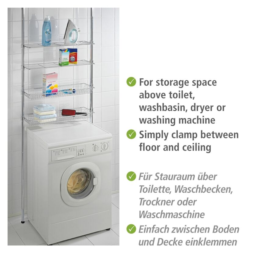Teleskopregal Ellera über Waschmaschine