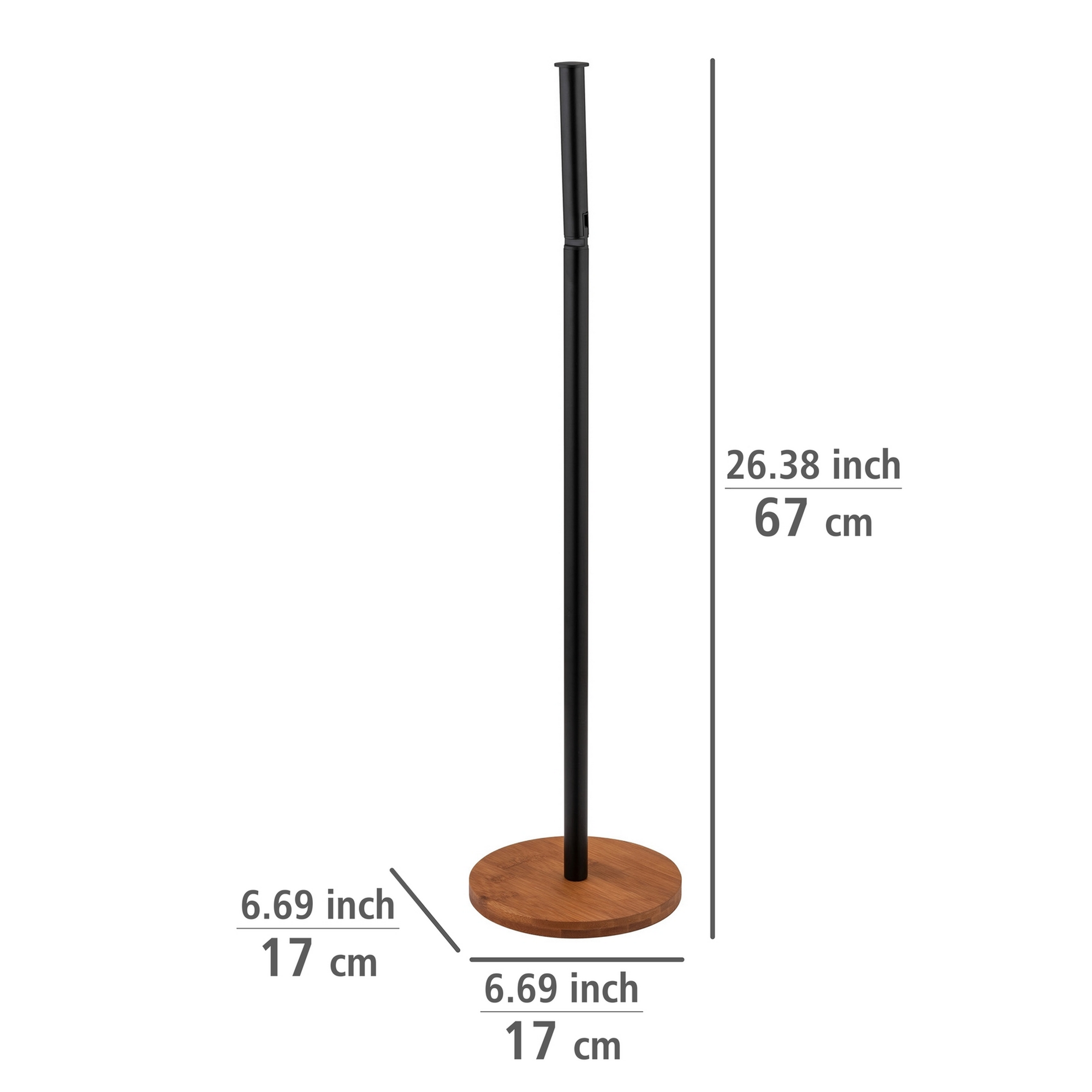 Stand Toilettenpapierhalter 'Serro' 2-in-1 Bambus/Edelstahl + product picture