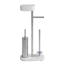 Stand WC-Garnitur 'Rivazza' 5-in-1 edelstahlfarben/weiß mit Ablage