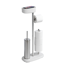 Stand WC-Garnitur 'Rivazza' 5-in-1 edelstahlfarben/weiß mit Ablage