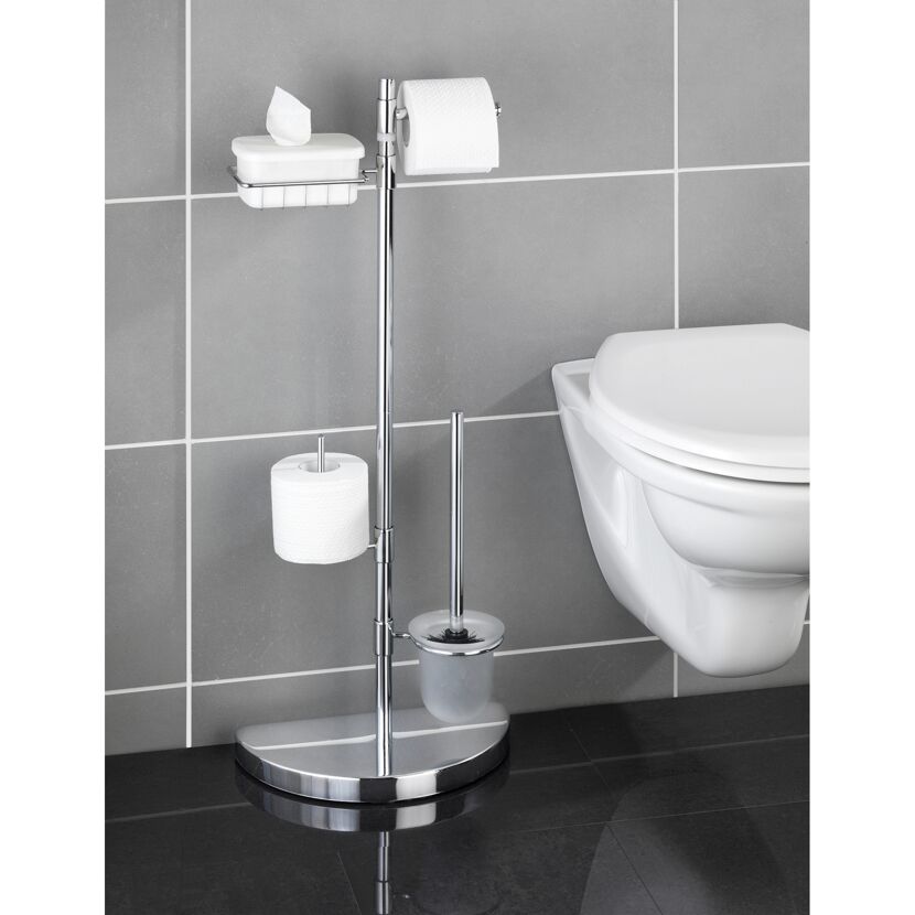 Stehender Toilettenpapierhalter mit Toilettenbürste