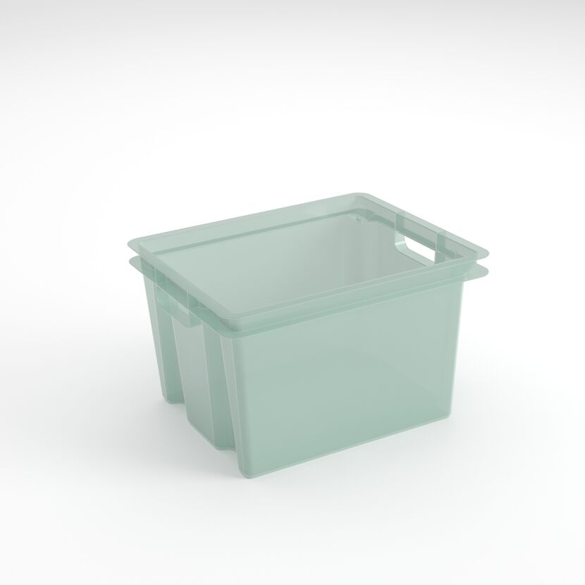 Aufbewahrungsbox 'Vulcano Style' grün/transluzent 30 l