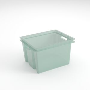 Aufbewahrungsbox 'Vulcano Style' grün/transluzent 30 l