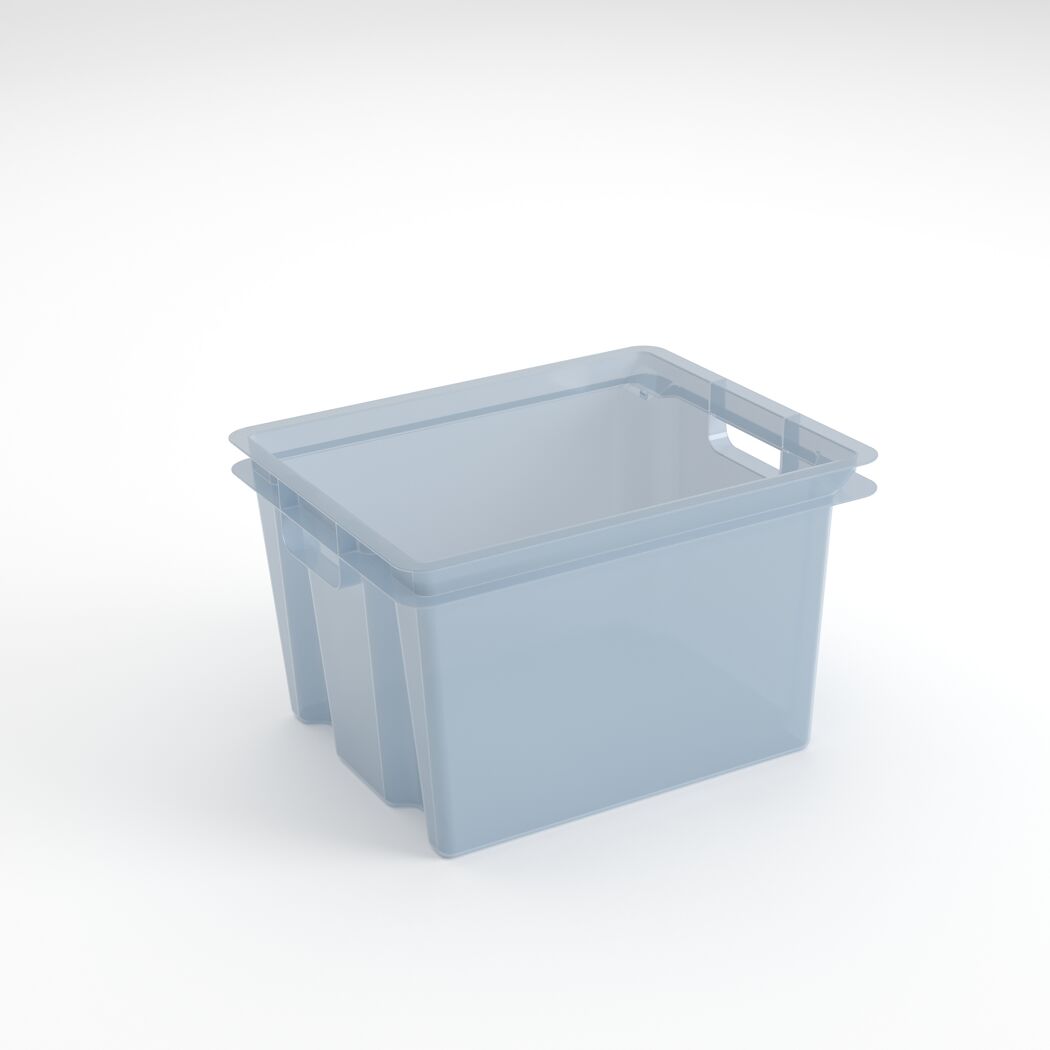 Aufbewahrungsbox 'Vulcano Style' blau/transluzent 30 l