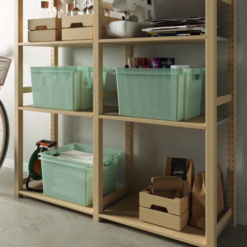 Aufbewahrungsbox 'Vulcano Style' blau/transluzent 30 l