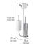 Stand WC-Garnitur 'Universalo' 3-in-1 verchromt