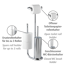 Stand WC-Garnitur 'Universalo' 3-in-1 verchromt