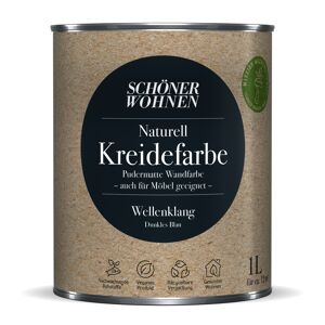 Naturell Kreidefarbe 'Wellenklang' dunkelblau matt 1 l