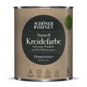 Naturell Kreidefarbe 'Donnerwetter' dunkelgrau matt 1 l