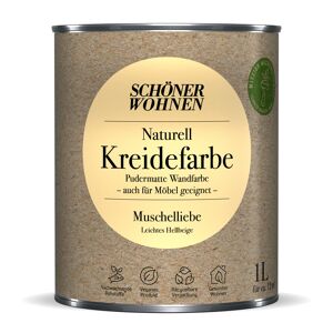 Naturell Kreidefarbe 'Muschelliebe' hellbeige matt 1 l