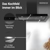 Inselhaube 'CH44199GISS-20' Metall/Glas schwarz 60 cm