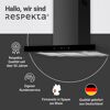 Inselhaube 'CH44199GISS-20' Metall/Glas schwarz 60 cm