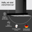 Inselhaube 'CH44199GISS-20' Metall/Glas schwarz 60 cm
