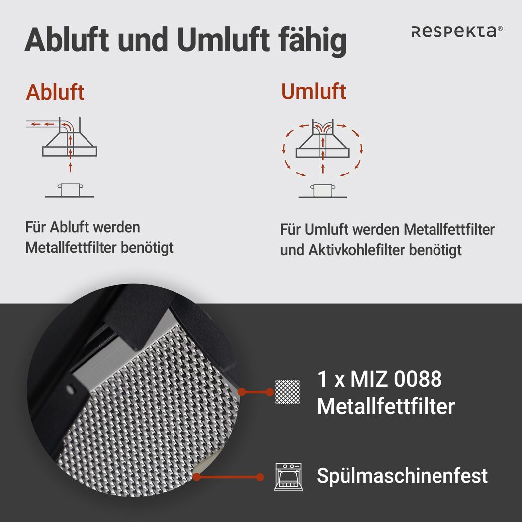 Schräghaube 'CH89090S' Metall/Glas schwarz 90 cm