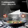 Schräghaube 'CH89090S' Metall/Glas schwarz 90 cm