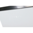 Schräghaube 'CH89090W' Metall/Glas weiß 90 cm