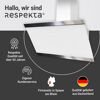 Schräghaube 'CH89090W' Metall/Glas weiß 90 cm